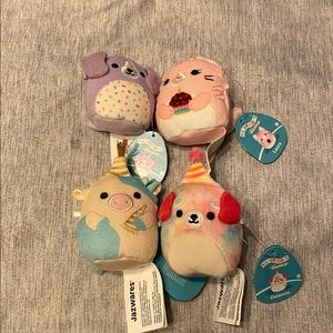 Squishmallow Micromallows LOT of 4 Stuffed Animal Plush Collectibles Gift